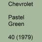 Preview: Chevrolet, Pastel Green, 40 (1979).